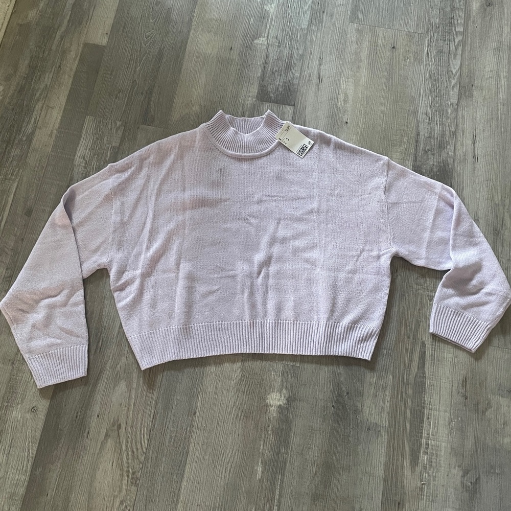 NWT H&M Purple Knit Cropped Sweater